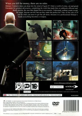 Hitman - Contracts box cover back